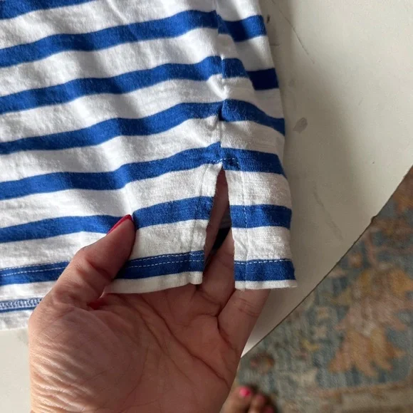 Sonoma Navy and White Striped Tee - Picture 8 of 9